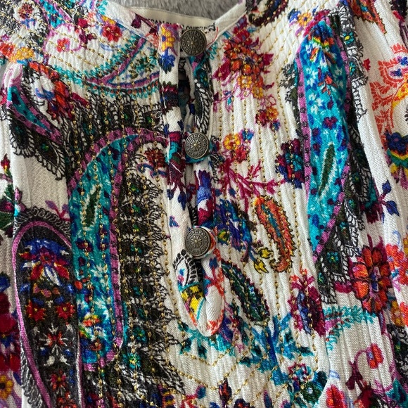 AMERICAN EAGLE Paisley Shorts Romper - Picture 3 of 4